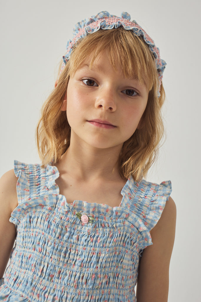 GINGERSNAPS SS26 Powder Dress with Shirred Straps & Ruffles