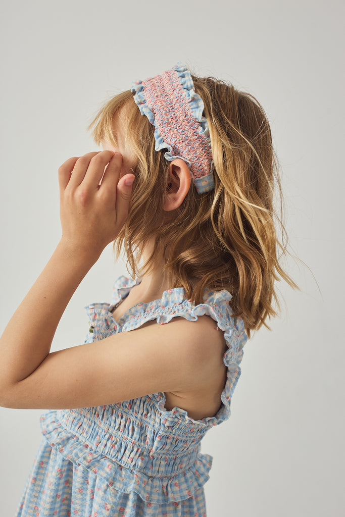 GINGERSNAPS SS26 Powder Dress with Shirred Straps & Ruffles