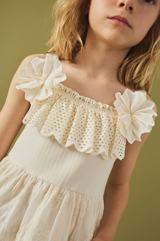 GINGERSNAPS SS26 Addison Dress with Corsage & Tiered Skirt