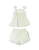 GINGERSNAPS SS26 Isabel Ruffled Striped Apron Top with Tie Straps & Ruffled Shorts (2 pieces)