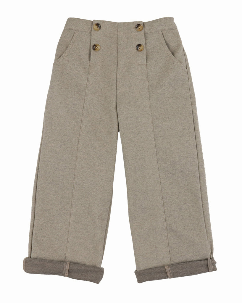 GINGERSNAPS Tailored Wool Pants with Front Buttons