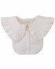 GINGERSNAPS FALL 2026 BENEDICTA SWEATER WITH REMOVABLE WOVEN RUFFLED COLLAR