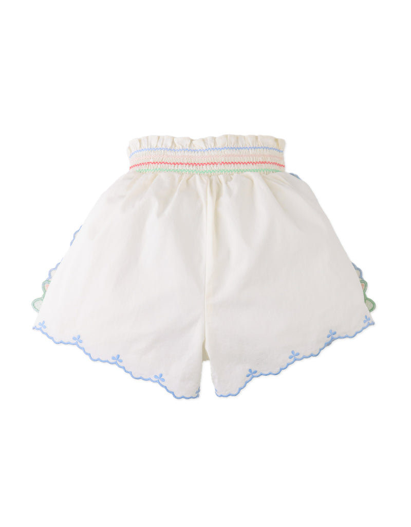GINGERSNAPS SS26 Jisoo Shorts with Butterfly Embroidery & Scalloped Edges