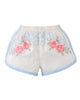 GINGERSNAPS SS26 Nelly Cross-Stitch Shorts with Lace Trims