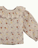 GINGERSNAPS Baby Printed Dove Scalloped Collar Blouse Top