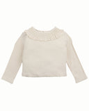 GINGERSNAPS Baby Long Sleeve Ribbed T-shirt Top with Smocked Collar