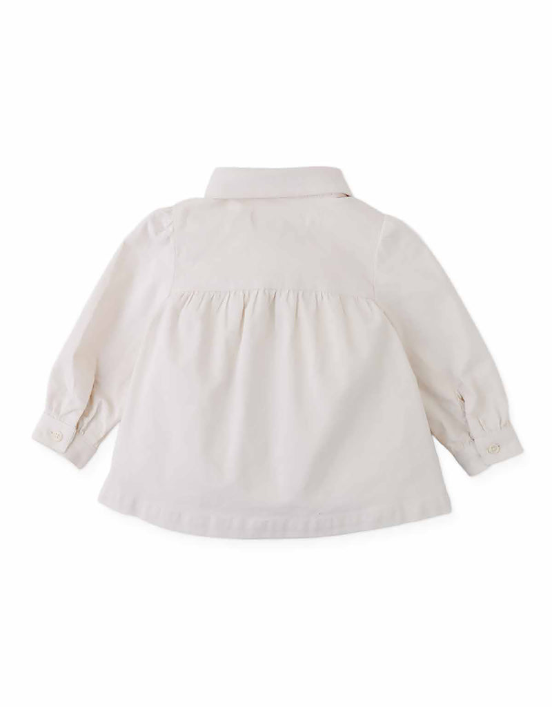 GINGERSNAPS FALL 2026 BABY EDITH COLLARED BLOUSE WITH CROSS STITCH