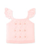 GINGERSNAPS SS26 Baby Georgina Knitted Blouse with Bullion Flower Embroidery
