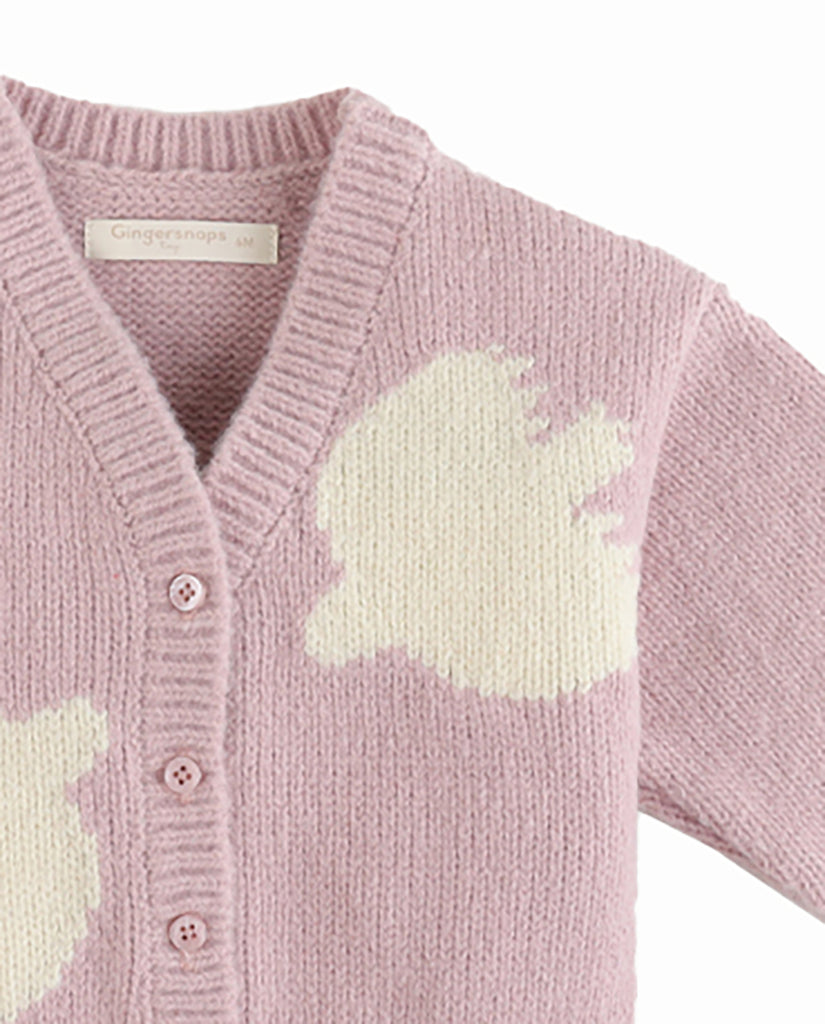 GINGERSNAPS Baby Dove Intarsia Knit Cardigan Sweater