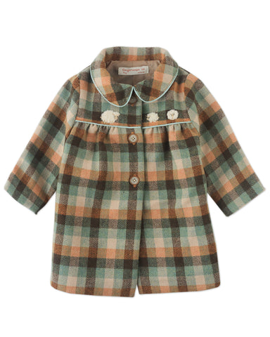 EMILE ET IDA SS25 BEBE COMBI SMOCKED PUFFEL with Rose Print