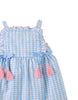GINGERSNAPS SS26 Baby Powder Dress with Embroidered Ruffles & Bow Details