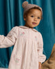 GINGERSNAPS FALL 2026 BABY LOTTIE BUTTON DOWN DRESS WITH CROSS STITCH