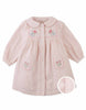 GINGERSNAPS FALL 2026 BABY LOTTIE BUTTON DOWN DRESS WITH CROSS STITCH