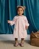GINGERSNAPS FALL 2026 BABY LOTTIE BUTTON DOWN DRESS WITH CROSS STITCH