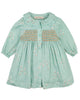 GINGERSNAPS FW25 BABY TILDA LONG SLEEVES MINT GROVE DRESS