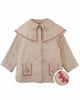 GINGERSNAPS FALL 2026 BABY SYBIL JACKET WITH CROSS STITCH DOUBLE COLLAR
