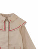 GINGERSNAPS FALL 2026 BABY SYBIL JACKET WITH CROSS STITCH DOUBLE COLLAR