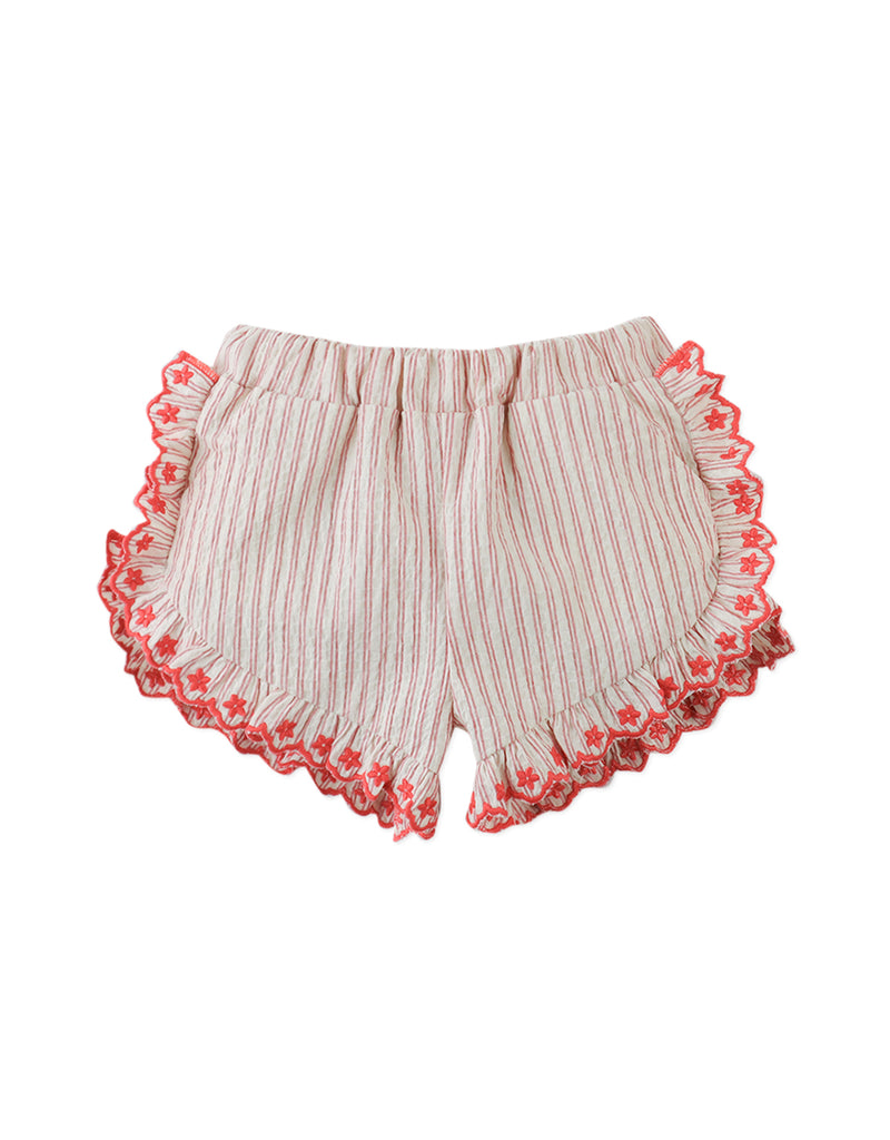 GINGERSNAPS SS26 Baby Juria Apron Blouse & Shorts Set with Scallop Ruffles (2 pieces)