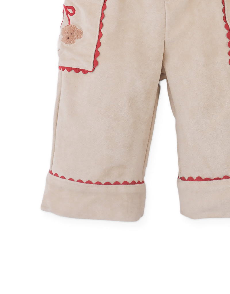 GINGERSNAPS FALL 2026 BABY NELLIE STRAIGHT CUT PANT WITH POODLE DETAIL