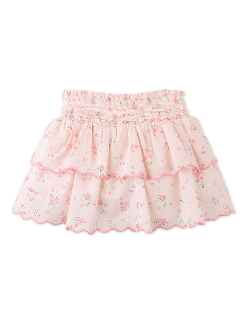 GINGERSNAPS SS26 Baby Bea Skort with Smocked Bodice & Embroidered Scallop