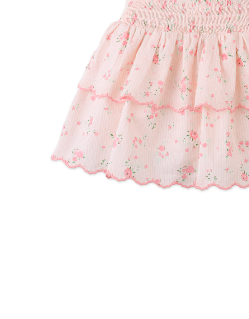 GINGERSNAPS SS26 Baby Bea Skort with Smocked Bodice & Embroidered Scallop