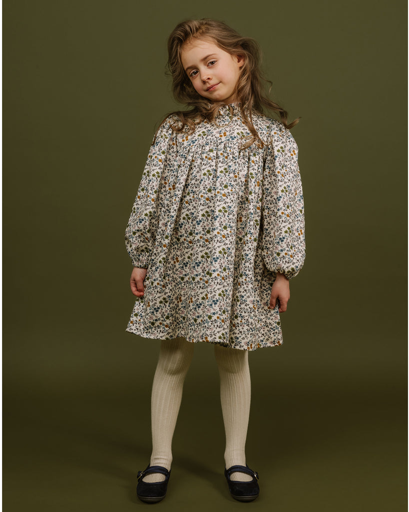 PAADE MODE "WONDER VOYAGE" Corduroy Dress Fiorella in White