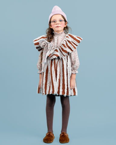 EMILE ET IDA FW25 BEBE FLOWER POCKET CORDUROY PANTS