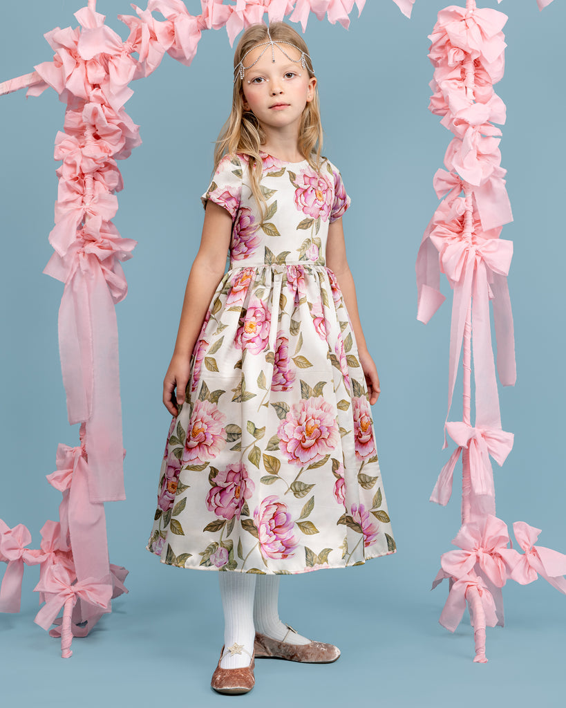 PAADE MODE "THE STARBOUND" Florence Silk Maxi Dress in Milk White