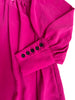 UNLABEL FW23 Triumph Dress with Buttons in Fuchsia