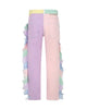 STELLA MCCARTNEY KIDS Girl Unicorn Patches Denim Pants Jeans with Fringes