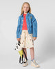 KENZO SS2026 POPLIN SKIRT WITH ICE CREAM GRAPHICS