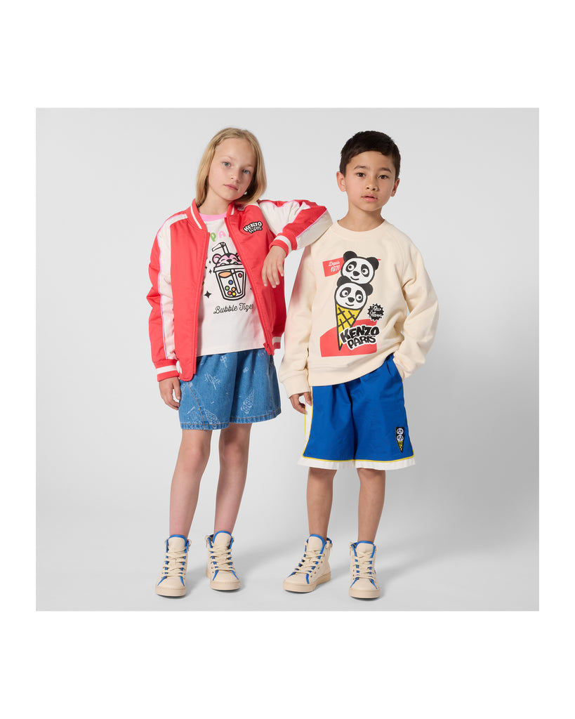 KENZO SS2026 JACKET IN COTTON SATIN with PANDA