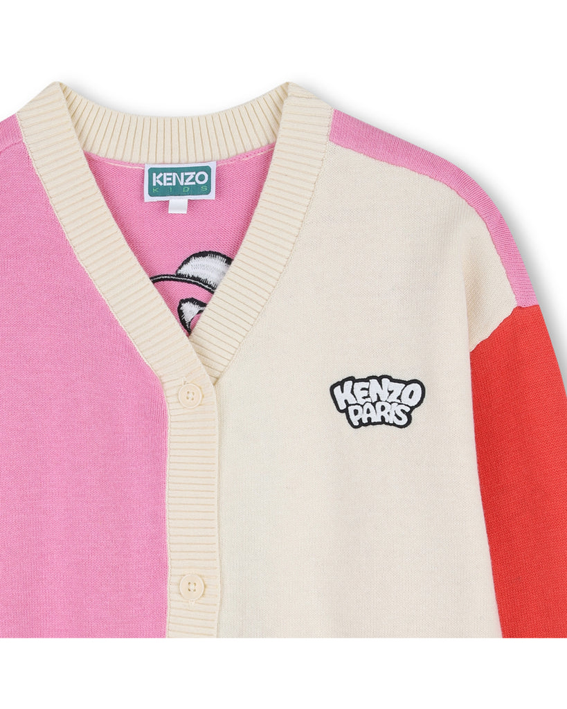 KENZO SS2026 SLEEVELESS KNITTED CARDIGAN with PANDA