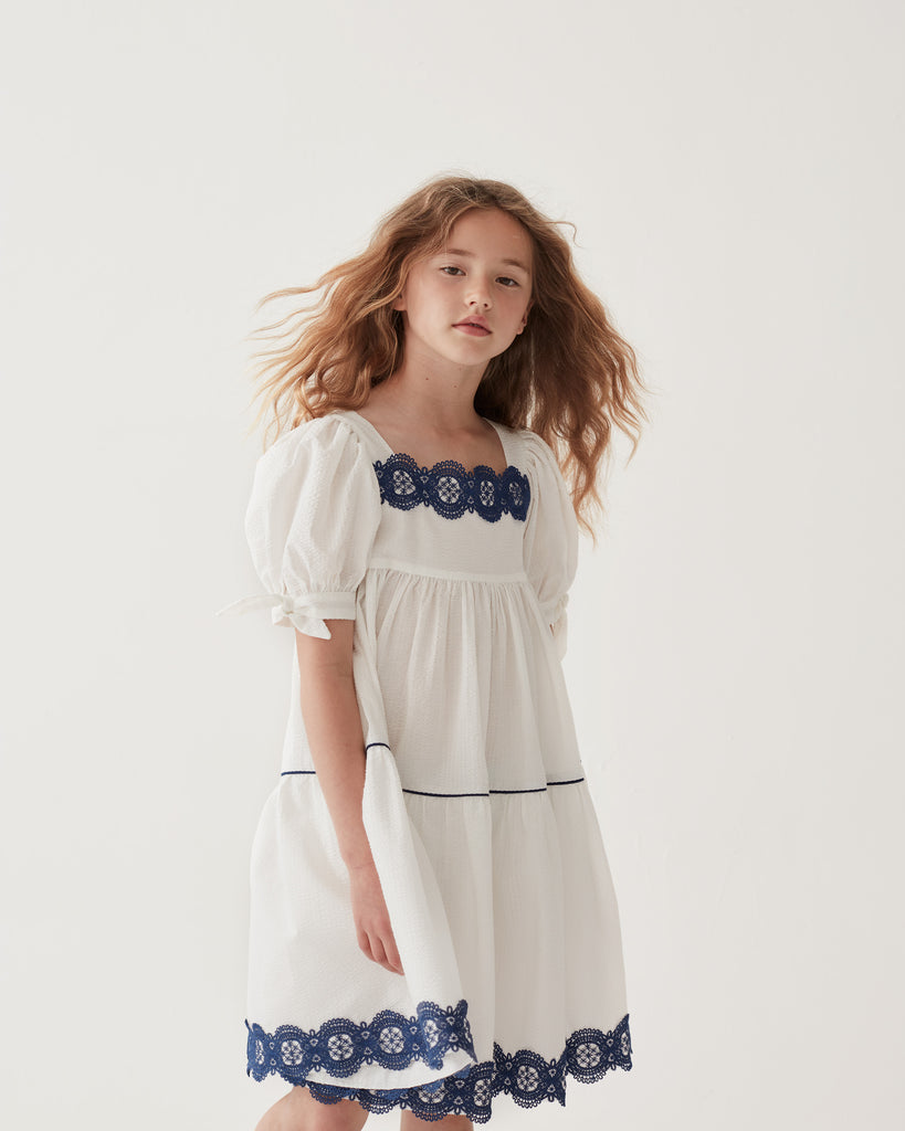 THE MIDDLE DAUGHTER SS24 KNOW FULL WELL Dress in PORCELAIN