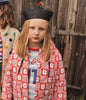 FISH & KIDS FALL 2026 RED FLOWERS RETRO PADDED JACKET