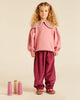 MORNING MESS THERAPY STATEMENT COLLAR SWEATSHIRT in Rose