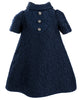 MIMISOL Fall Winter 2025 EMBELLISHED CLOQUE DRESS in BLUE