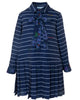 MIMISOL Fall Winter 2025 PINSTRIPE PLEATED DRESS