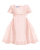 MIMISOL Spring Summer 2026 VICHY-MIKADO GATHERED DRESS in SALMON