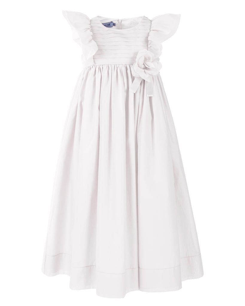 MIMISOL Spring Summer 2026 COTTON-ORGANZA MAXI DRESS IN CREAM