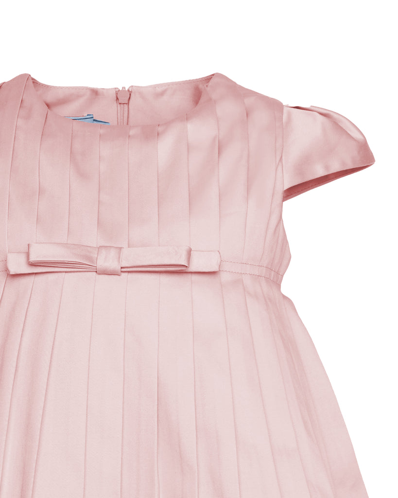 MIMISOL Spring Summer 2026 PLEATED COTTON DRESS in SALMON