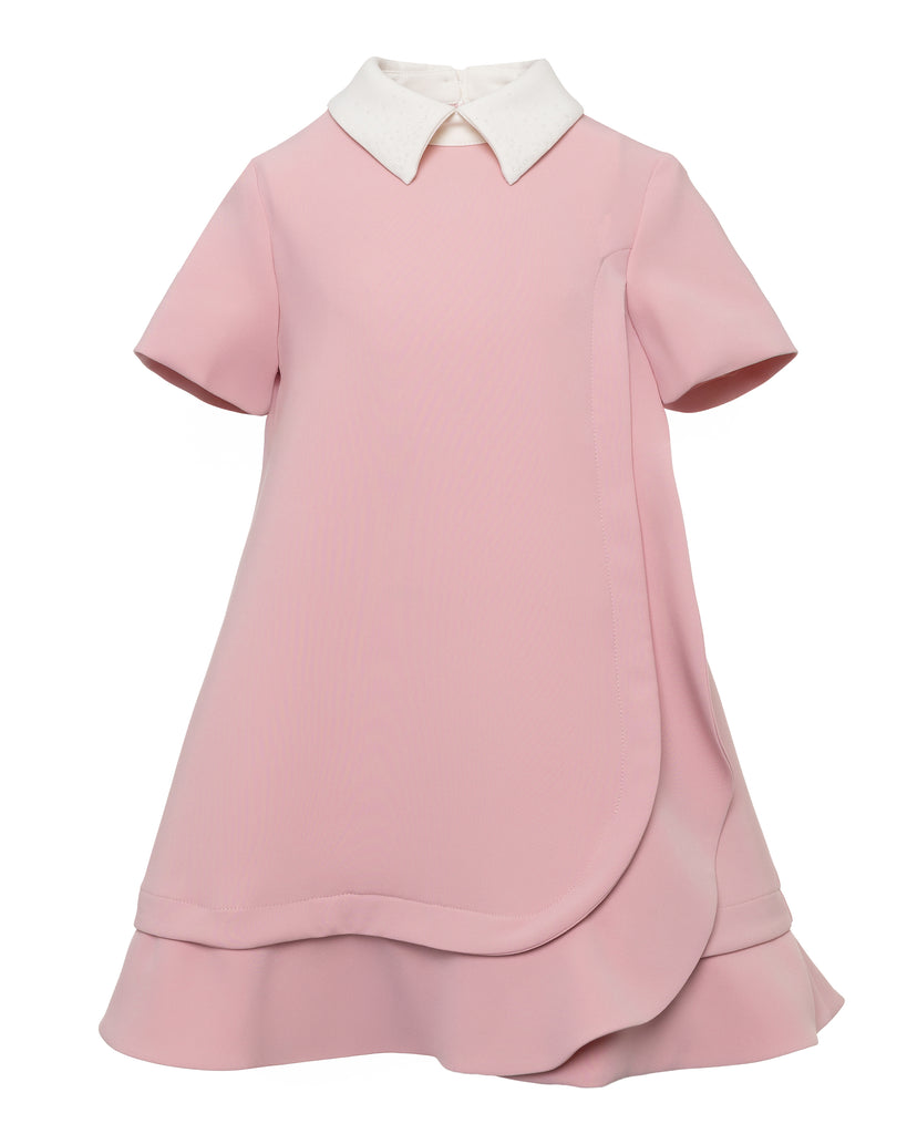MIMISOL FALL 2026 Ruffled Crepe Dress in Pink