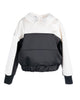 MiMiSol FW23 Satin Embellished Collar Sweatshirt Top in Black and White