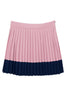MiMiSol FW23 Satin Pleated Skirt in Pink