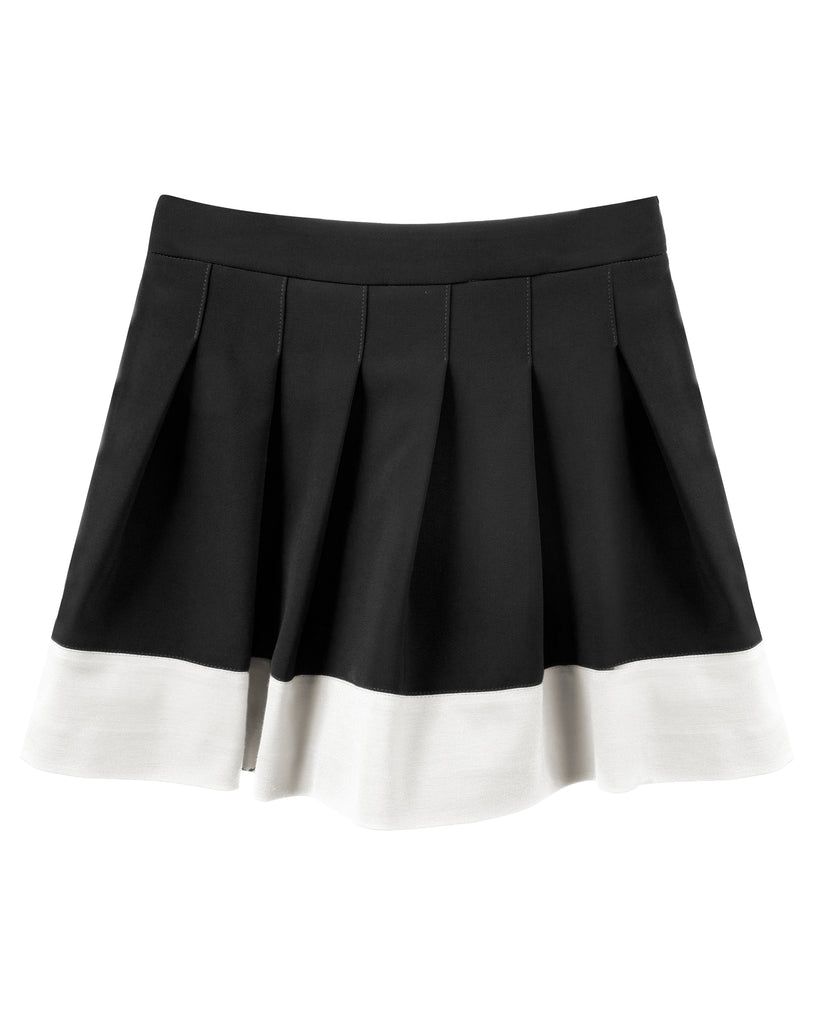 MiMiSol FW23 Black and White Pleated Skirt