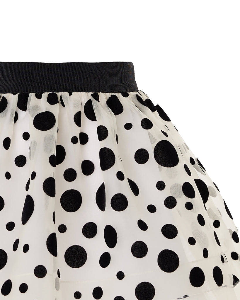 White skirt with black polka dots hotsell