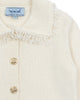 MIMISOL Fall Winter 2025 WOOL KNITTED CARDIGAN in CREAM