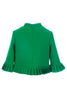MiMiSol FW23 Green Bow Pleated Bottom Blouse Top