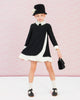 MIMISOL FALL 2026 Ruffled Crepe Dress in Black and White