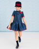 MIMISOL FALL 2026 Bi-Color Micado Dress in Navy